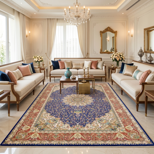 فرش ابریشم کد 1600109
