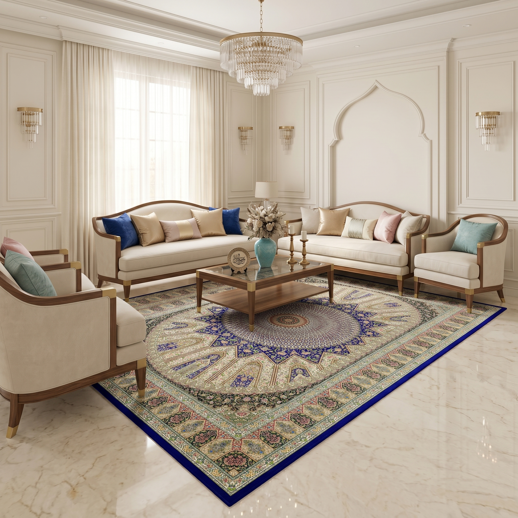 فرش ابریشم خیلی لوکس کارپیو