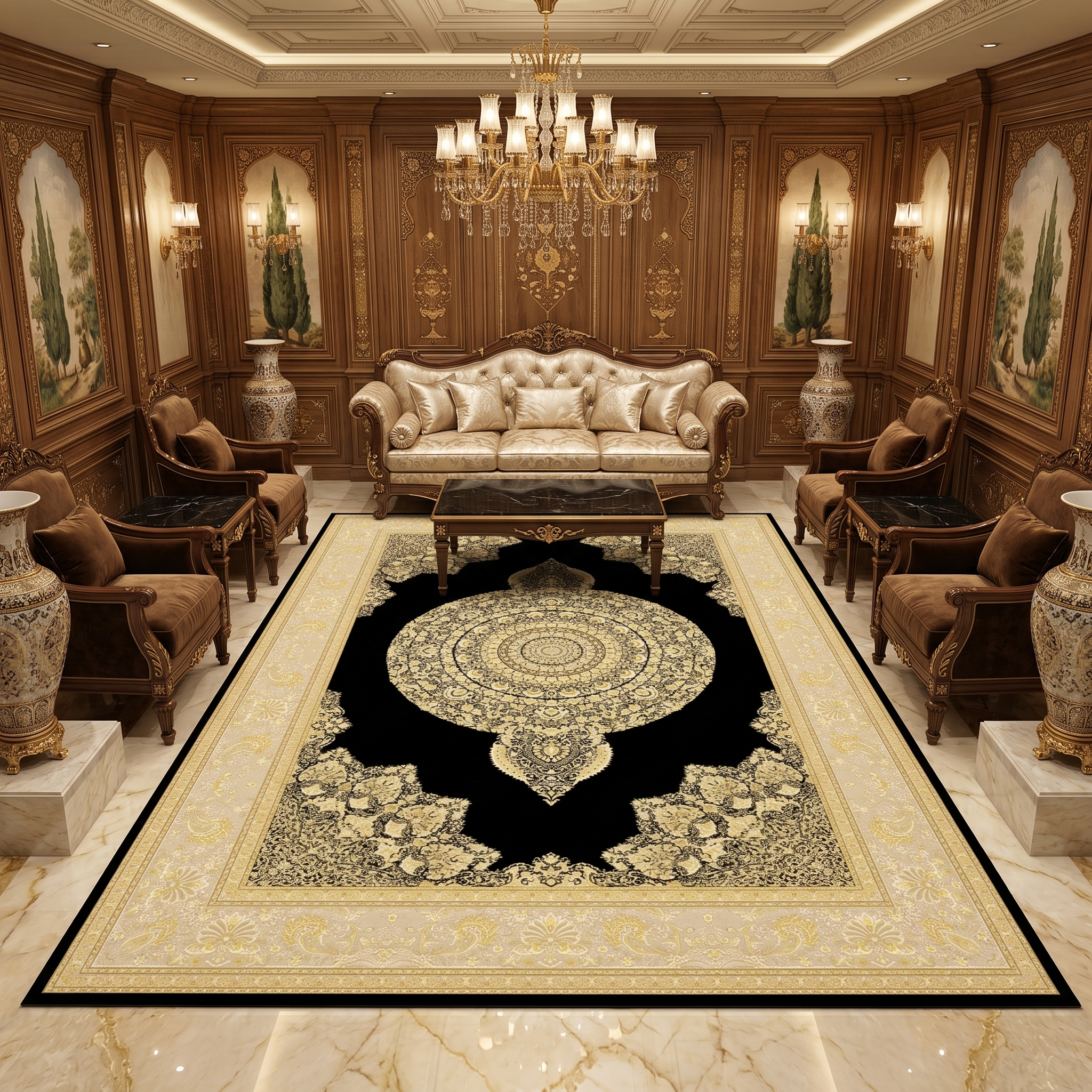 خرید فرش ابریشم لوکس